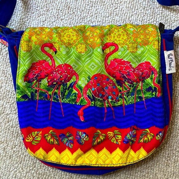 Paul Brent flamingo royal blue shoulder bag with adjustable straps 12” by 9”. - Picture 2 of 7